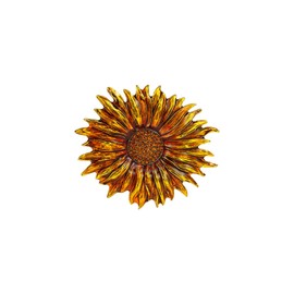 Rhinestone Sunflower Brooch Pin Large Crystal Flower Brooch Lapel Pins Gold Rhinestone Pin for Women Wedding Party Dance Jacket Blazer Clothes Hat Accessories (Yellow)