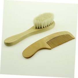 SAFIGLE 2PCS Wooden Comb and Brush Set for Adults Soft Scalp Massage Detangling Bath Brush with Durable Handle for Shower and Hair Grooming