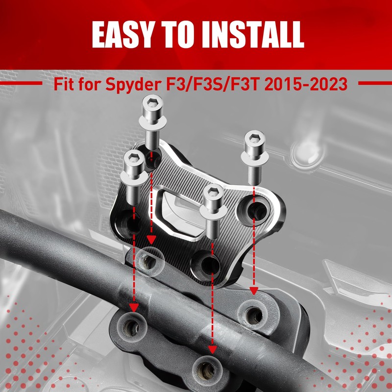 BAKAFOH Aluminum Handlebar Riser Top Cover Clamp Kit For Can
