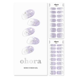 ohora (N Shooting Star) Semi-Cured Gel Nail Strips - Works with All Nail Lamps, Salon Quality, Durable, Easy to Apply and Remove - Includes 2 Prep Pads