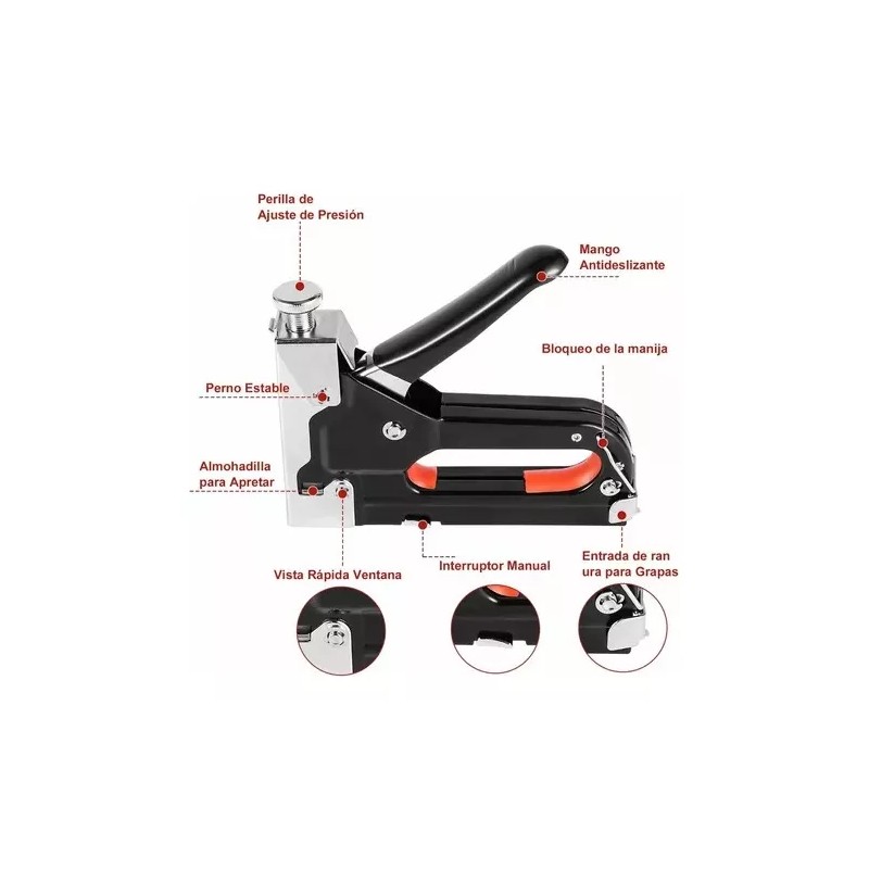 SoonHua 4 En1 Engrapadora Tipo Pistola Para Tapiceria Con 1500