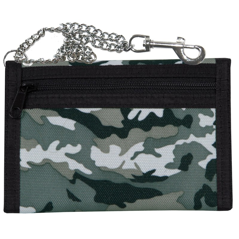 2Stoned Wallet Embroidered with Chain and Velcro Fastening Camo Gym