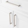 KOOFIZO 30-Pack Solid Square Bar Cabinet Handle - Brushed Nickel