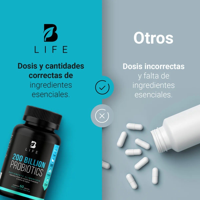 200 Billones De Probióticos 60 Cápsulas Con 11 Cepas B