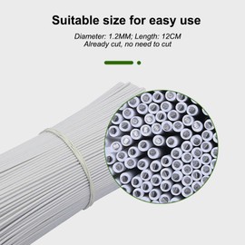 Plastic Twist Ties for Bags,4.7 Inch Cable Bread Ties Reusable Plant Wire Twist Tiesfor Household and Office Use (White 500pcs, 500pcs)