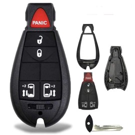 IYZC01C - Carcasa para llave de coche con 5 botones y arranque remoto M3N5WY783X, IYZC01C para Town Country Dodge Grand Caravan Volkswagen Routan