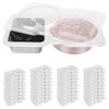 DNAMYJME 40 Pcs Double Compartment Condiment Containers with Lids, Reusable