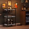 TUTOTAK Bar Cart, Home Bar Serving Cart, Small Wine Cart