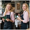 EcoVision Server Books for Waitress,Leather Waiter Book with Zipper Pocket,