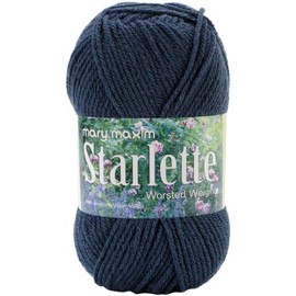 Mary Maxim Starlette Yarn - Dark Azure - 100% Ultra Soft Premium Acrylic Yarn for Knitting and Crocheting - 4 Medium Worsted Weight