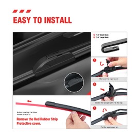 3 Wipers 21"/18"/11" Windshield Wiper Blades Replacement for Toyota Matrix 2008 2007 2006 2005 2004 2003+More cars,24inch 18inch Front Wiper Blades with 11inch Rear Wiper Blade for my car