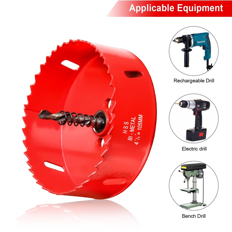 Hole Saw 4 1/8” (105mm) for Wood and Plastic, HSS