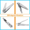 Sourcingmap Sharp Nail Clippers, Stainless Steel Slanted Edge Toenail Cutter