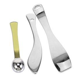 Outanaya 3pcs Makeup Spoon Facial Cream Applicator Cosmetic Spatula for Even Application for Mixing Testing Lotions Moisturizers and Eye Creams Smooth Surface Colors