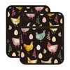 FREEBLOSS 2Pcs Rooster Pattern Pot Holders for Kitchen Cotton Potholder