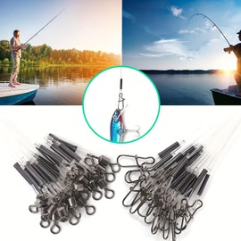 URTERYSER Fluorocarbon Fishing Leader Fluorocarbon Leader for Freshwater Fishing Fluorocarbon Leader Line with Swivels