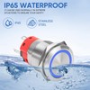 XINYIELE 19MM Latching 12V DC Push Button Switch On/Off,Waterproof Stainless