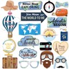 Accessori per foto da viaggio, 23 pezzi, decorazione a tema