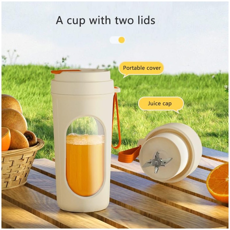Portable Personal Electric USB Juicer，450ML Mini Blender Portable Blender For