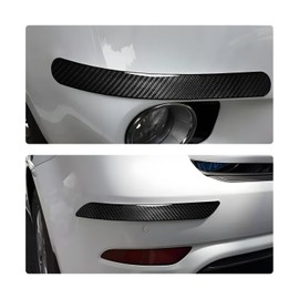 iPick Image for Dodge Scat-Pack Full Color Black Sticks Style Real Carbon Fiber 2 Pcs Universal Door-Sill-Step Protector Guard Decal
