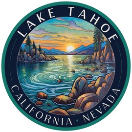 Lake Tahoe California Design C Souvenir Magnet 2-Inch