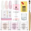 Saviland Long Nail Powder Kit, U V/LED Light, 3 Colors