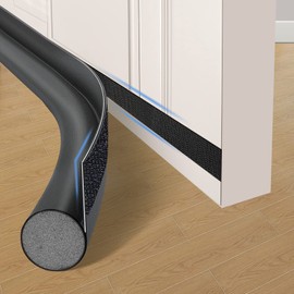 Door Draft Stopper, 37 Inch Adjustable Under Door Draft Blocker Sound Proof Draft Guard for Bottom of Doors Seal Gap, Reduce Noise, Cold Air, Dust, Odor, Light, Fit for Interior/Exterior Doors