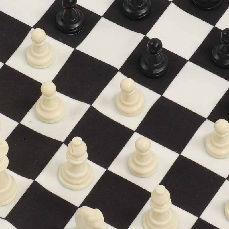 Chess Checkers Set 13.8in Board 2 in 1 Anti Slip