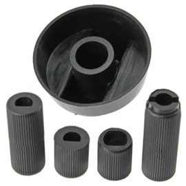 SPARES2GO Universal Gas Fire Trouser Press & Storage Heater Black Control Knobs (Pack of 5)