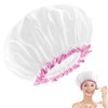 CVNRCLP Extra Large White Shower Cap for Women