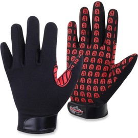 normani Predator Fishing Gloves Predator Outdoor – Ideal for Spinning and Throwing Colour Black/Red Size XXL