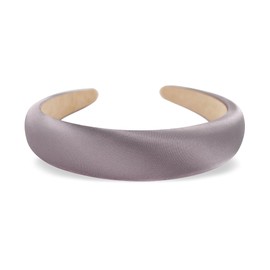 axy Headband made of padded silk fabric in elegant festive colours, beautiful women's headband, hair accessory, hair band, HRK2Ro (grey purple)