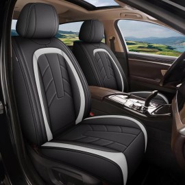 Unbranded Full Set Car Seat Covers Fit for Honda Civic 2003-2015 Faux Leather Seat Pad