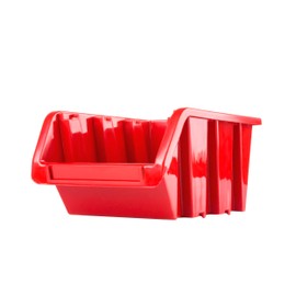 Pack of 10 Stacking Boxes Size 390 x 240 x 180 mm Colour Red Workshop Wall Shelf Sorting Box Stacking Box