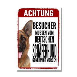 German Shepherd Approval Dog Sign Saying Door Sign Dog Sign Warning Sign Gift Idea Safety Sign Dog Private Property Dog Warning Warning of the Dog