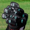 CRAFTSMAN GOLF Black 11pcs/Set Crocodile Pattern Iron Head Covers Set