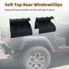 Narcilors Pair of Soft Top Rear Window Clips Retainer Brackets