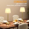 Cordless Table Lamp Rechargeable Gold - 1 Pack Brass 4000mAH