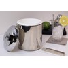 APS Ice Bucket Set with Tongs, Stainless Steel, Silver, 14