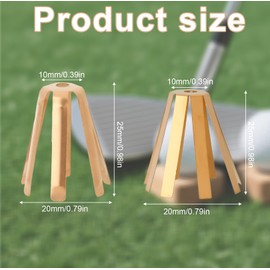 Tinoaly 20pcs Universal Golf Shaft Adapter Shims, Durable Brass Shaft Shims for 335 350 355 370 Iron Clubs 6 Leg & 8 Leg Golf Club Spacer Fitting Accessories