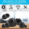 TERF® M8 Black Plastic Hex Nut Bolt Dome Cap Cover