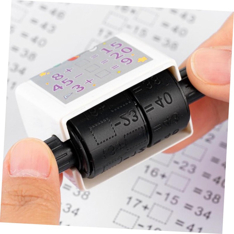Gadpiparty 2sets Math Roller Stamp for Boy Girl Self-inking Addition