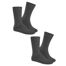 Hudson Men's Pack of 2 Calf Socks - Grey - 7