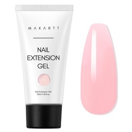 Makartt Poly Nail Gel 50ML Nude Gel Builder for Nail Extension Trending Gel Stylish Elegant Gel Colors for All Season 3D Molding Gel Nail Extension Manicure Hard Gel for Nails-French Press Nail Art Nail Care Nail Polish Polish Cutics Cosmetic - Color: Ro