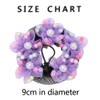 4PCS Girls Ballet Bun Covers Flower with Pearl Shaped Dance
