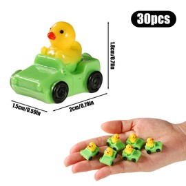 30pcs Ducks in a Car, Resin Car Duck Set Funny Mini Car Ducks Unique Rubber Ducks Small Animal Tiny Ducks Car Dashboard Decor Micro Landscape Duck