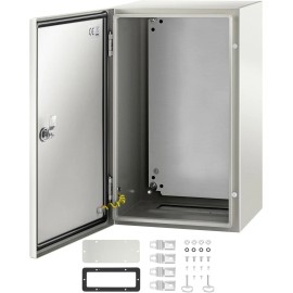 NEMA 4X Steel Electrical Box 20 X 12 X 10\" IP66 Waterproof Dustproof for Outdoor/Indoor Electronics Instrument EnclosureDefault: Default
