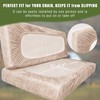 Oloepfo 4PCS Leather Look RV Dinette Cushion Covers, Stretchable Camper