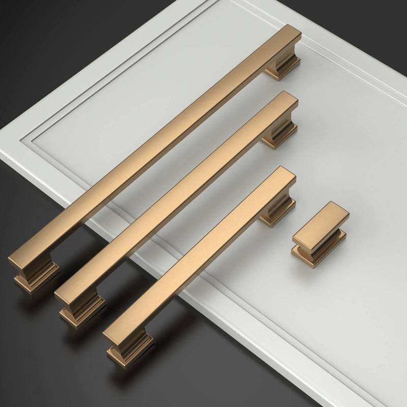 Asidrama 10 Pack 5 Inch(128mm) Champagne Bronze Kitchen Cabinet Handles,Champagne