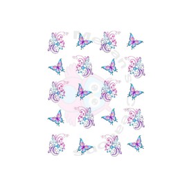 Floral Swirl & Butterfly Waterslide/Water Transfer Nail Decals/Nail art